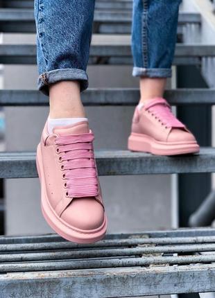Кроссовки в стиле alexander maqueen pink3 фото