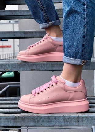 Кроссовки в стиле alexander maqueen pink4 фото
