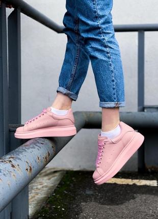 Кроссовки в стиле alexander maqueen pink6 фото