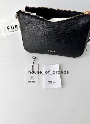 Жіноча брендова шкіряна сумка furla skye hobo оригінал сумочка хобо на плече фурла на подарунок дружині подарунок дівчині10 фото