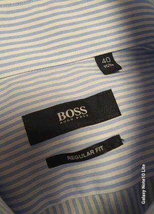 Hugo boss  оригинал! брендовая 100% хлопковая рубашка германия!2 фото
