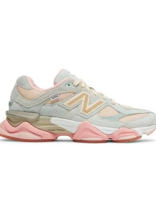 Кроссовки new balance 9060 x joe freshgoods baby shower blue бежевые женские / мужские3 фото