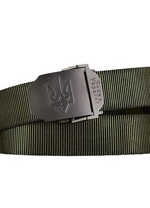 Camotec ремень patriot олива, мужской брючный ремень, армейский ремень олива, тактический ремень с тризубом