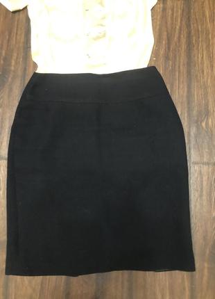 Классическая юбка черного цвета2 фото