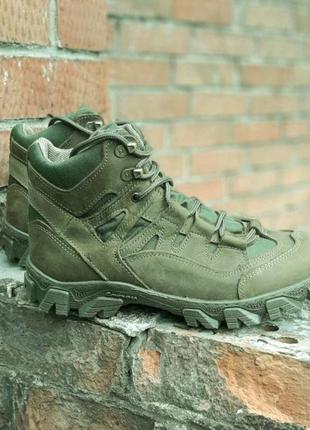 Мужские тактические ботинки, кроссовки. олива, хаки. натуральная кожа. 43р (28 см)