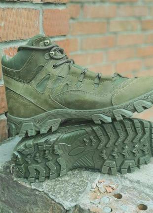 Мужские тактические ботинки, кроссовки. олива, хаки. натуральная кожа. 43р (28 см)