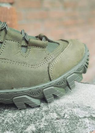 Мужские тактические ботинки, кроссовки. олива, хаки. натуральная кожа. 43р (28 см)