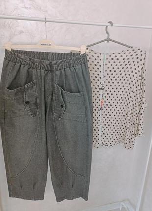 М нове джинси карго мом труби сірі чорні кофта реглан гольф худі молочна костюм комплект