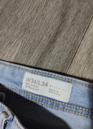 Мужские джинсы / denim co / штаны / брюки / мужская одежда / чоловічий одяг / светло-синие джинсы /3 фото