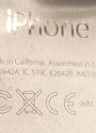 Телефон apple iphone 5s model a1533 silver, чехол obey на запчасти.