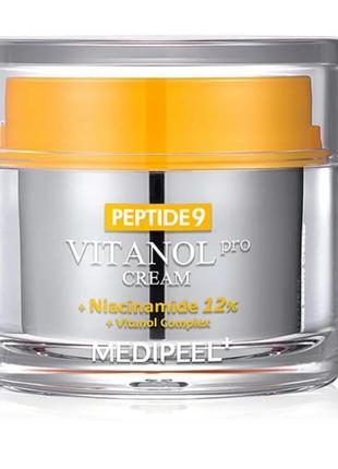 Крем для лица с пептидами и осветляющим комплексом витанола medi-peel peptide 9 vitanol cream pro2 фото