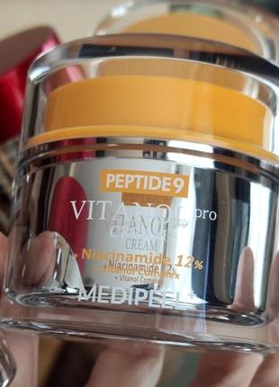 Крем для лица с пептидами и осветляющим комплексом витанола medi-peel peptide 9 vitanol cream pro3 фото