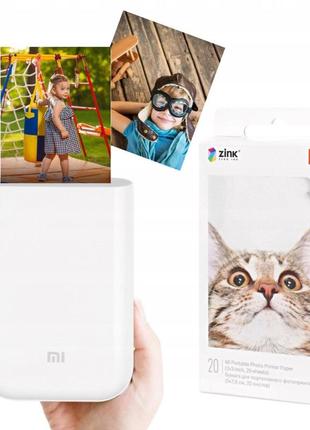 Фотопапір xiaomi mi pocket print instant photo paper 5x7,6см 287/203 фото