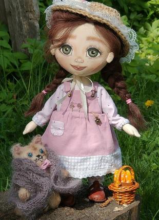 Текстильная кукла интерьера кукла ручная работа2 фото