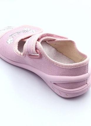 Тапочки на липучках для девочек waldi 268-603/27 розовый 27 размер2 фото
