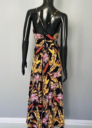 Стильна сукня mango з натуральної тканини зі шнурівкою на спині3 фото