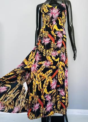 Стильна сукня mango з натуральної тканини зі шнурівкою на спині4 фото