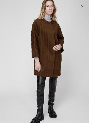 Sassofono женское коричневое шерстяное пальто2 фото