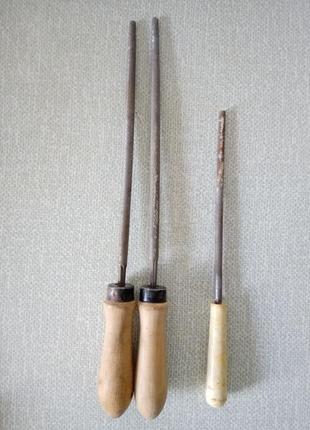 Напильник б/у круглый 3 шт пр-во ссср