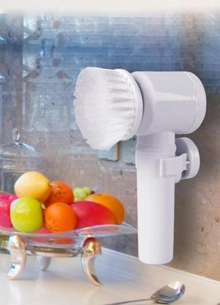 Аккумуляторная электрическая щетка magic brush 5 in 1 с насадками для уборки...