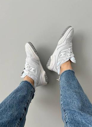 New balance 550 white grey6 фото