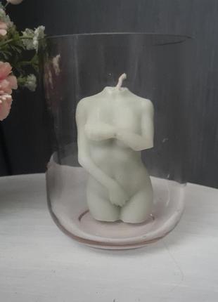 Стильная ваза, подсвечник  из розового стекла, италия2 фото