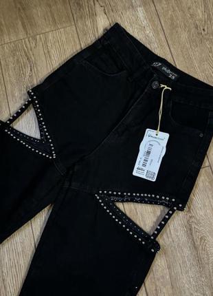 Черные джинсы мом / джинсы4 фото