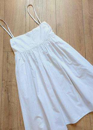 Коротка біла вечірня сукня на бретелях міні короткое белое вечернее платье на бретелях мини5 фото