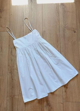Коротка біла вечірня сукня на бретелях міні короткое белое вечернее платье на бретелях мини6 фото
