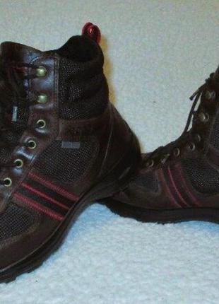 Ессо gore tex, р.37 (ст.24 см) ботинки хайтопы деми кожа