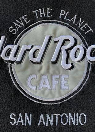 Женский винтажный укороченный свитшот с нашивкой hard rock cafe san antonio6 фото