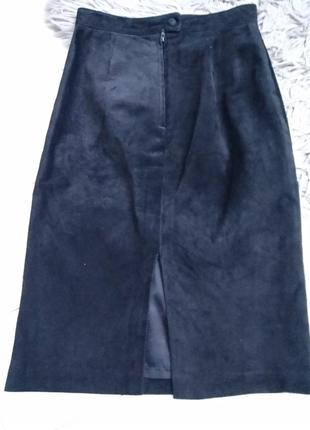 Винтажная юбка натуральный замш damas liverpool2 фото