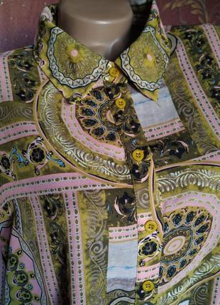 Блуза с принтом в этно стиле свободного кроя от prettylittlething5 фото