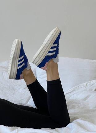 Женские кроссовки adidas gazelle bold blue/pink7 фото