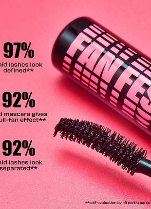 Тушь для эффекта накладных ресниц, benefit cosmetics fan fest fanning & volumizing mascara in black (mini)