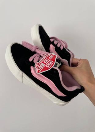 Женские кроссовки в стиле vans Γυναικεία knu black / pink premium.