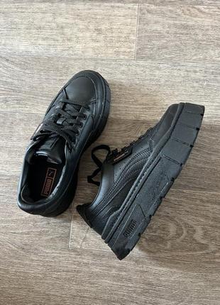 Кросівки кроссовки пума puma mayze stack black leather