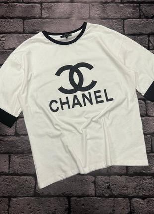 Женская футболка chanel белый