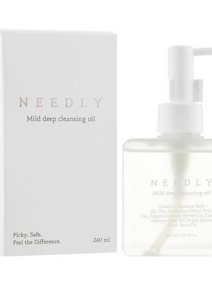 Мягкое масло для глубокого очищения кожи лица needly mild deep cleansing oil, 240 мл