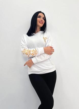 Демісезонний жіночий худі з принтом "seed"  | норма і батал