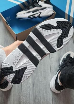 Мужские кроссовки adidas niteball white/black/grey7 фото
