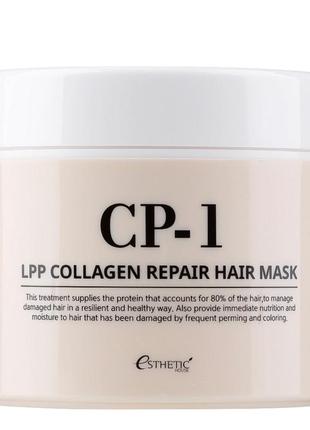 Відновлююча маска на основі колагену esthetic house cp-1 lpp collagen repair hair mask, 300 мл