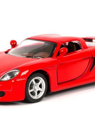 Детская модель машинки porsche carrera gt kinsmart kt5081w инерционная, 1:36 red