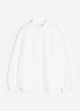 Нова бавовняна муслінова блуза, сорочка mango h&m. нова колекція!5 фото