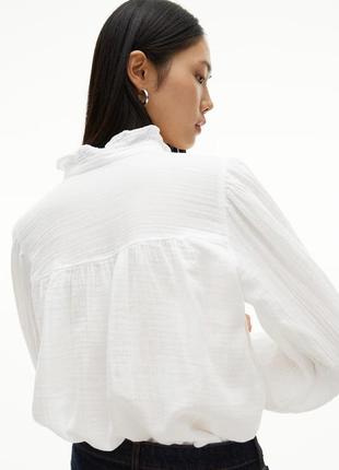 Нова бавовняна муслінова блуза, сорочка mango h&m. нова колекція!4 фото