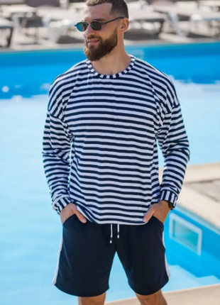 Костюм 2-ка мужской (шорты+тельняшка) s-m,l-xl,2xl-3xl  razg802-ат41761iве