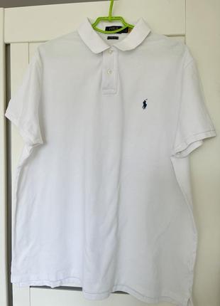 Белая футболка поло polo ralph lauren xxl9 фото