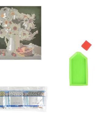 Алмазна мозаїка для дітей 7 років білі ромашки strateg 18х18 см