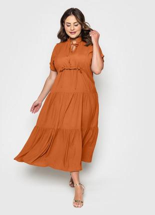 Платье "пилея" (коричневый)2 фото