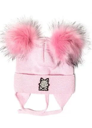 Шапка для девочки 46-48 см розовая шапка для девочки